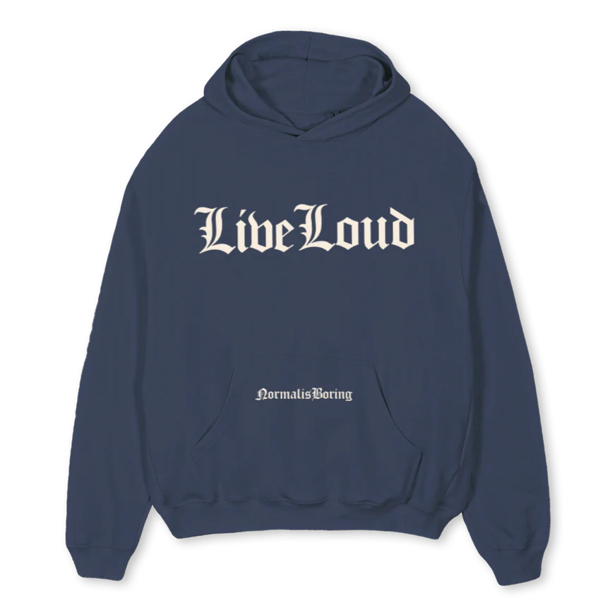 TRACKSUITC_TOP Navy Blue Oversized Hoodie.