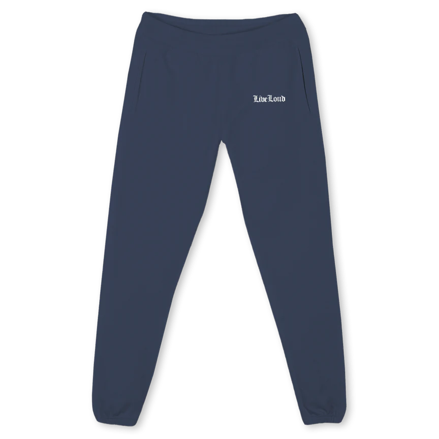 TRACKSUITC_BOT Navy Blue Relaxed Sweatpants.