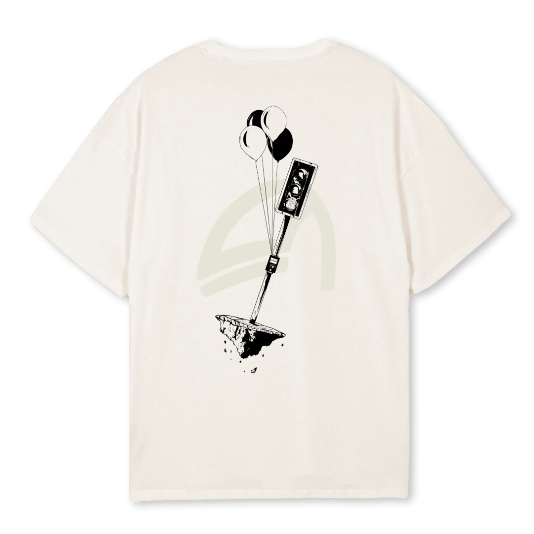 TRAFFICTEETWO Vintage White Oversized Tee. - Image 2