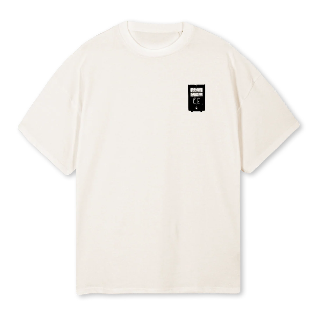 TRAFFICTWO Vintage White Oversized Tee.