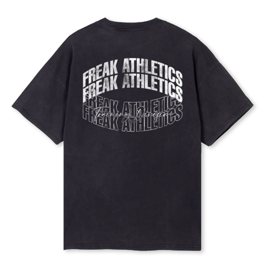 TRAINING_4  Vintage Black Oversized Tee. - Image 2