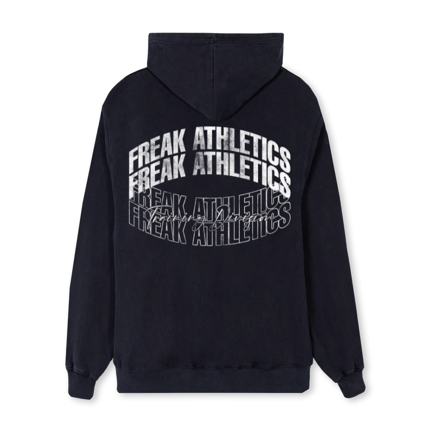 TRAINING_2 Vintage Black Regular Hoodie. - Image 2