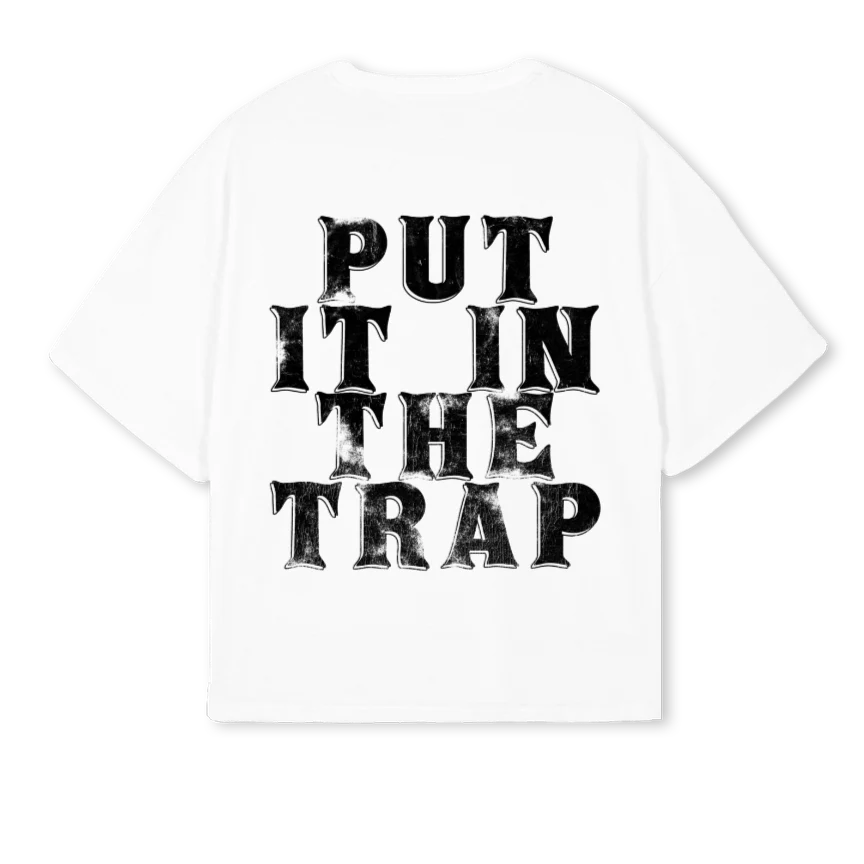 TRAPP White Oversized Boxy Tee. - Image 2