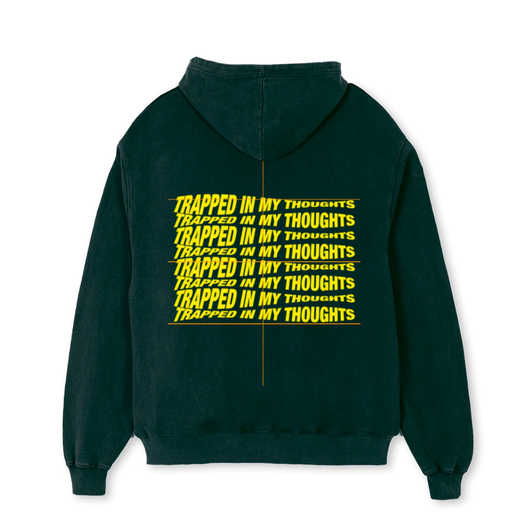 TRAPPEDDESIGN Wild Green Oversized Hoodie. - Image 2