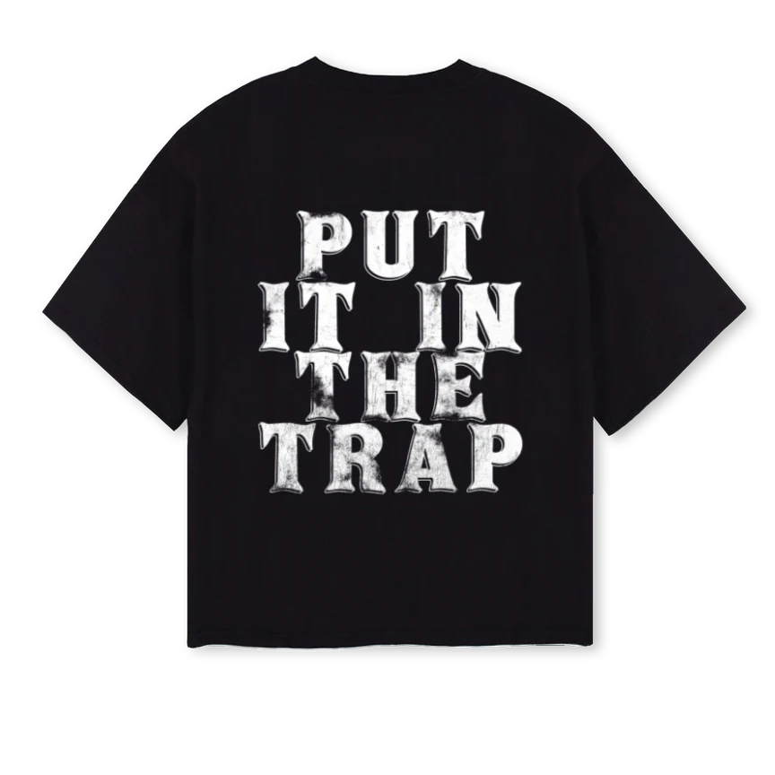 TRAPPP Black Oversized Boxy Tee. - Image 2