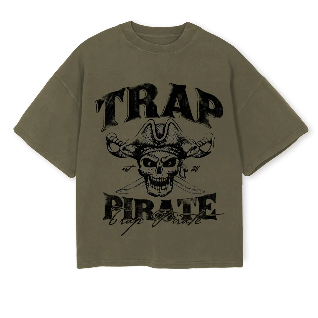 TRE Vintage Olive Oversized Boxy Tee.