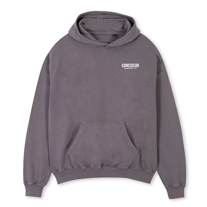 TRES Pigment Grey Oversized Hoodie.