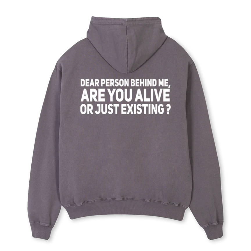 TRES Pigment Grey Oversized Hoodie. - Image 2