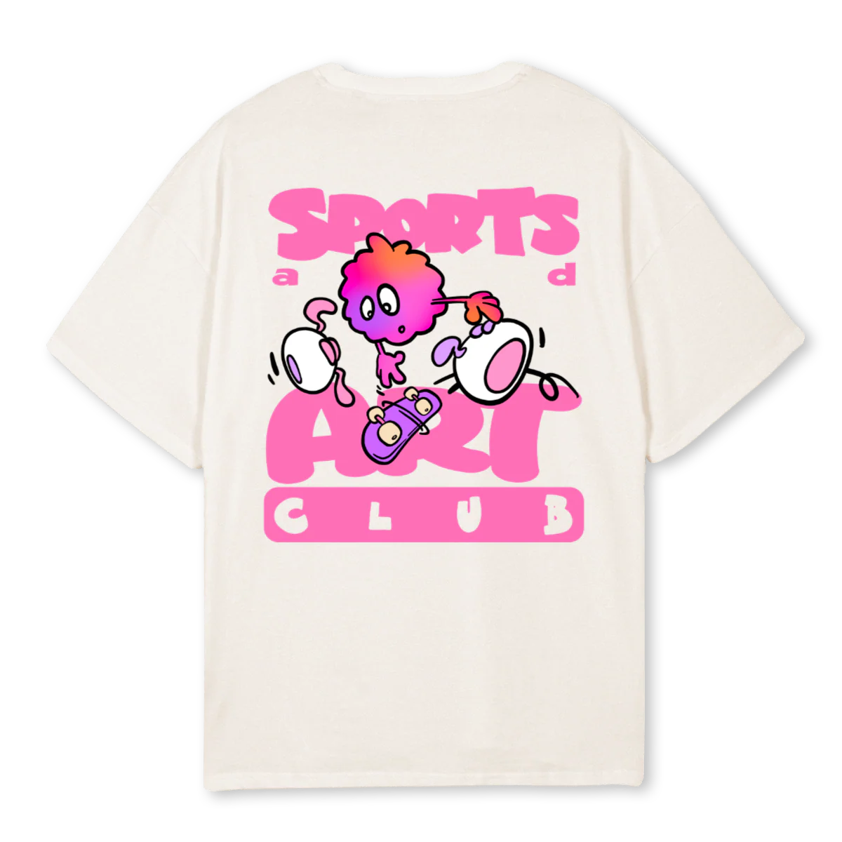TRIAL_1 Vintage White Oversized Tee. - Image 2