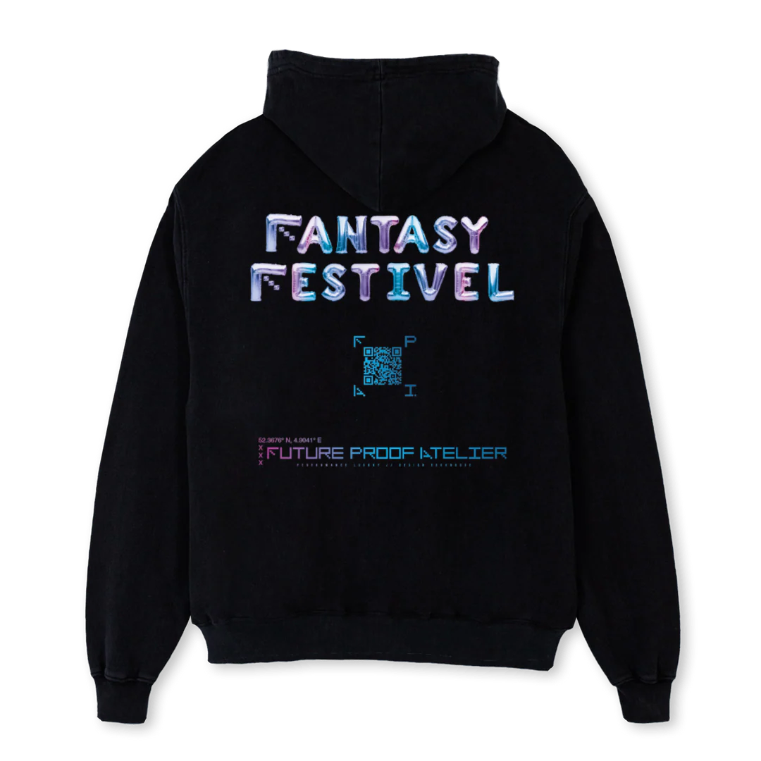 TRIP FANTASY Black Oversized Hoodie. - Image 2