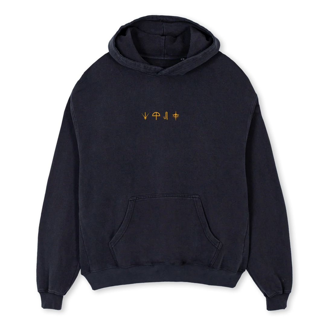 TRIPLET Vintage Black Oversized Hoodie.