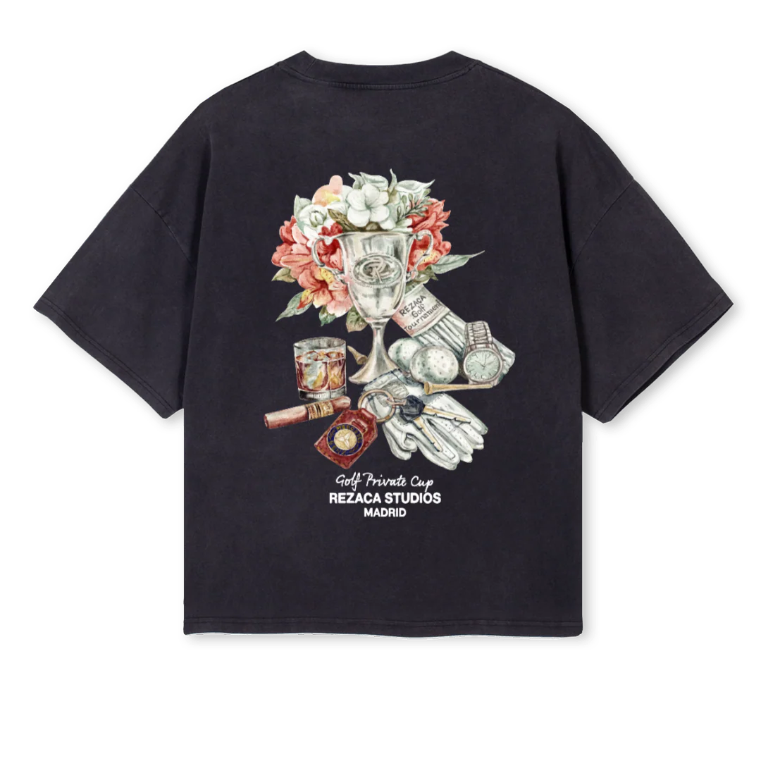 TROPHEE Vintage Black Oversized Boxy Tee. - Image 2