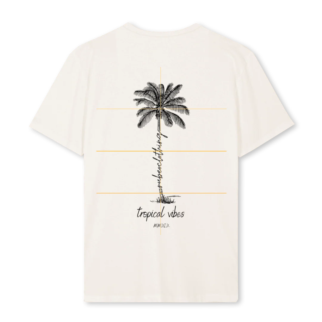 TROPICAL VIBES BP Vintage White Regular Tee. - Image 2