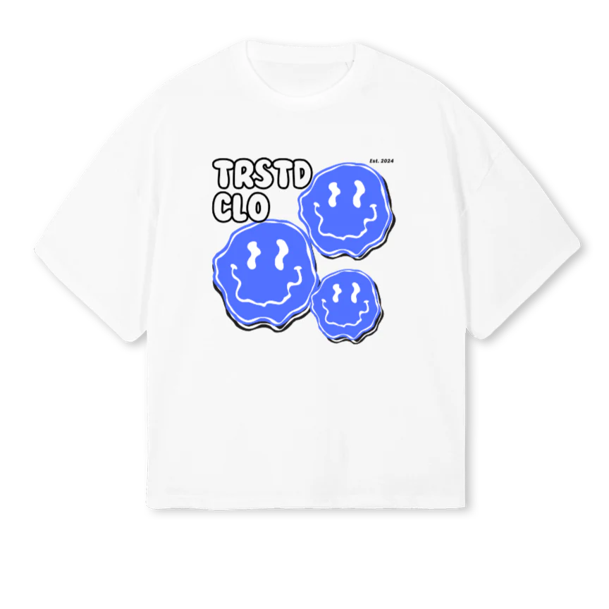 TRSTDCLOSPW White Oversized Boxy Tee.