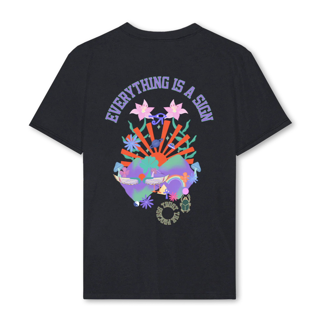 TRUSTTHEPROCESSTWO Vintage Black Regular Tee. - Image 2