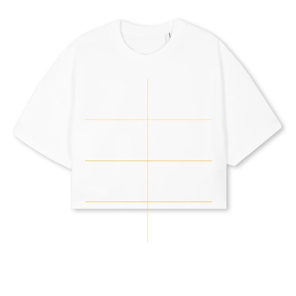 TSHIR White Cropped Oversized Tee.