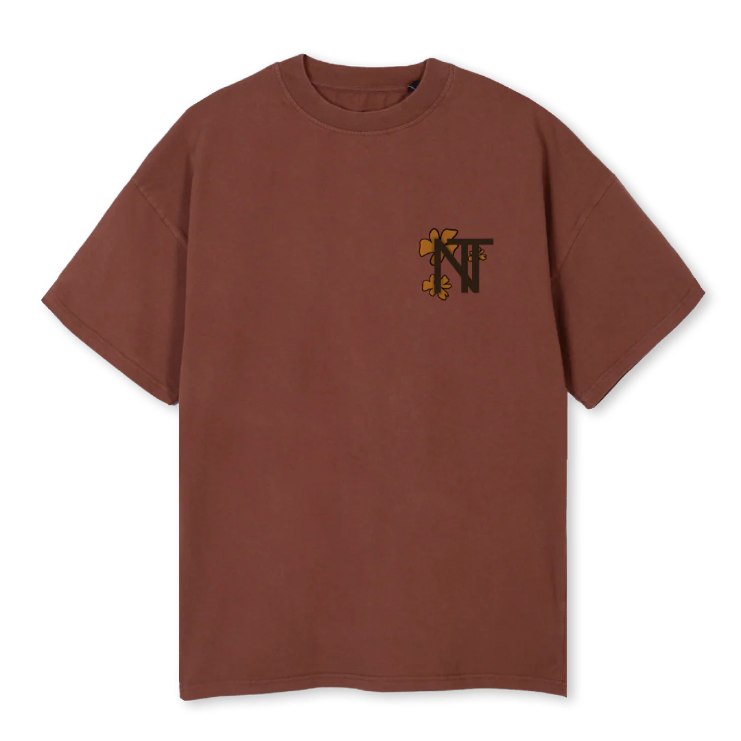TSHIRTFLEUR Vintage Brown Oversized Tee.