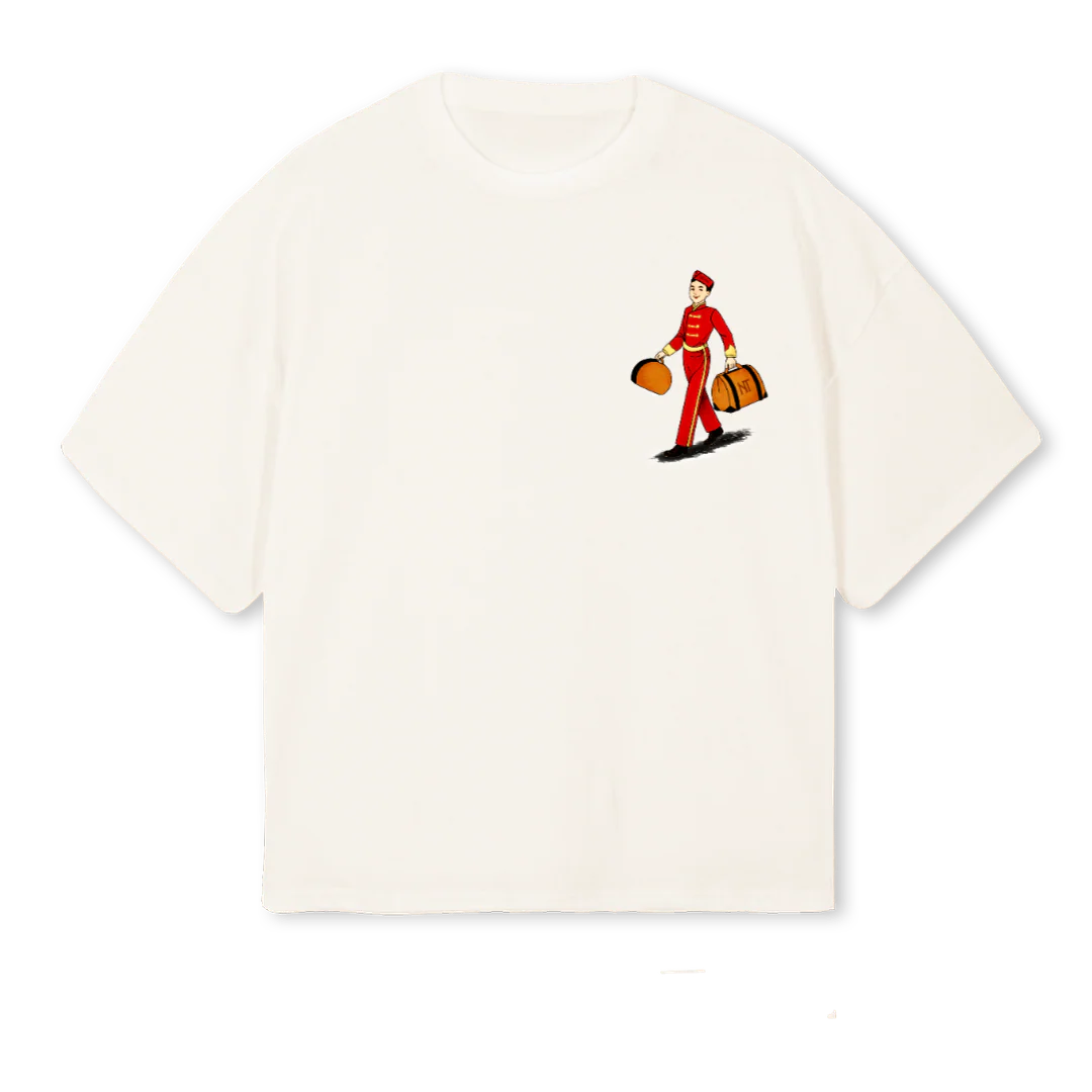 TSHIRTGROOM Vintage White Oversized Boxy Tee.