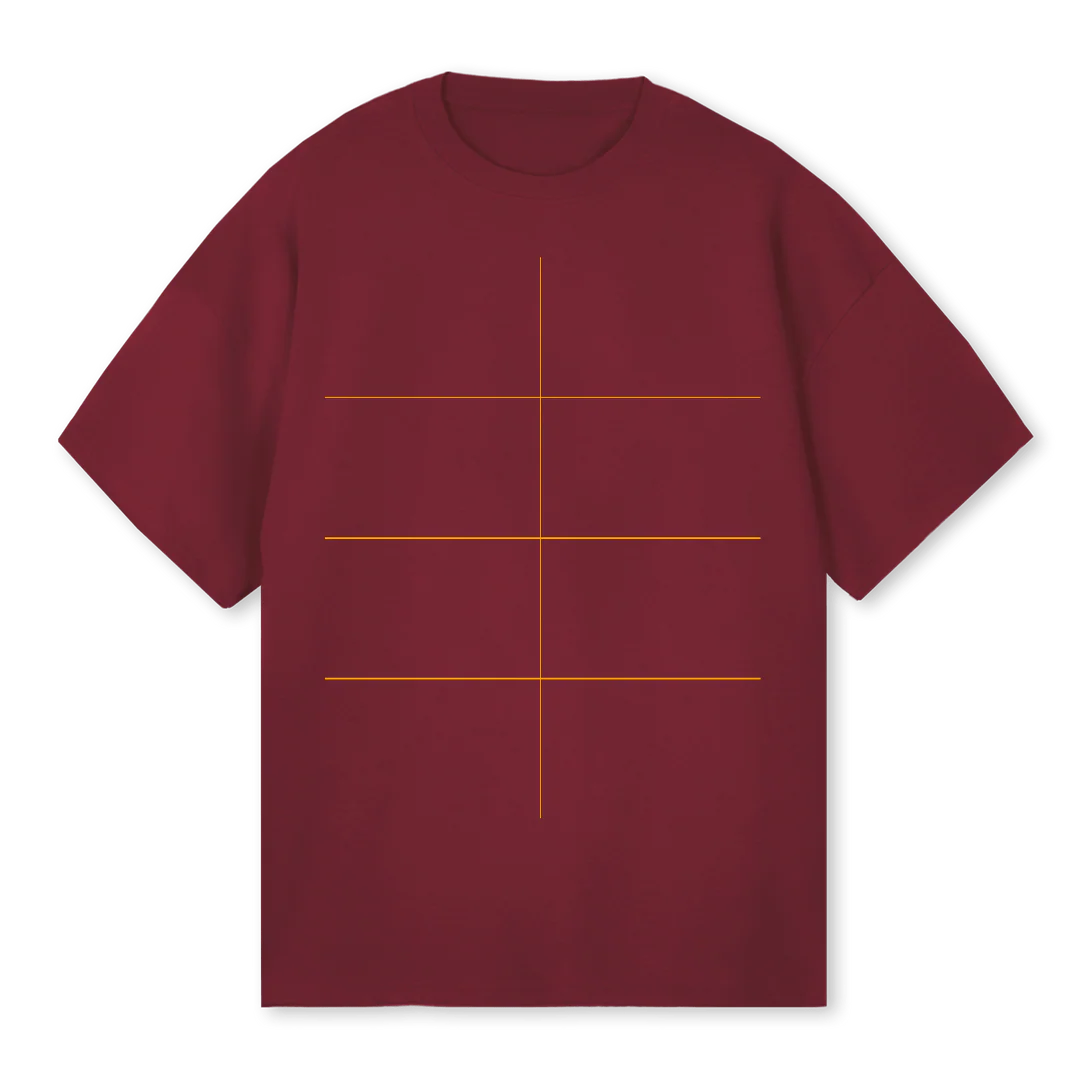 TSHIRTSUNSHINE Burgundy Oversized Tee.