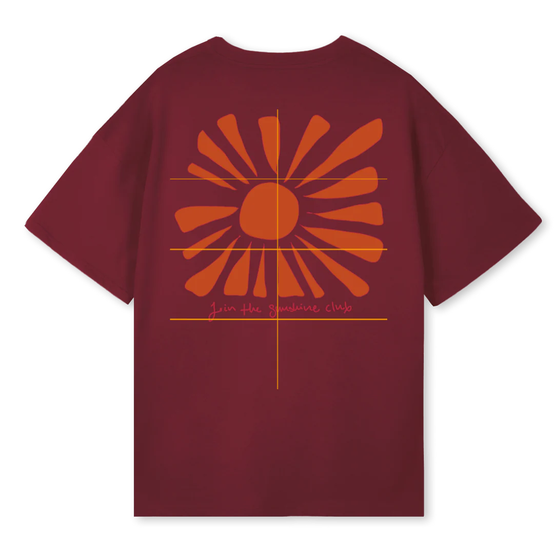 TSHIRTSUNSHINE Burgundy Oversized Tee. - Image 2