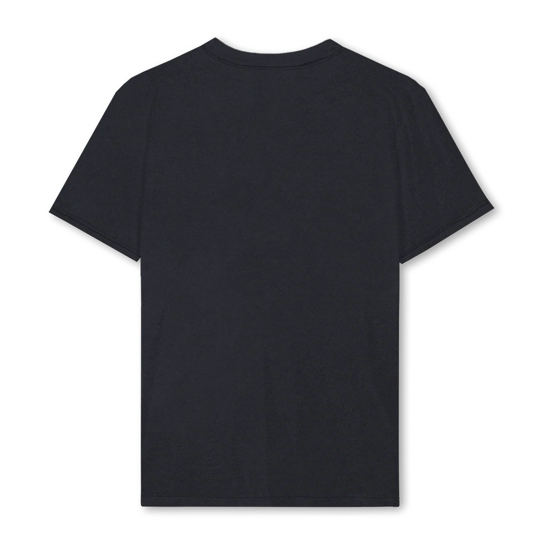 TSHIRTWHT_2 Vintage Black Regular Tee. - Image 2