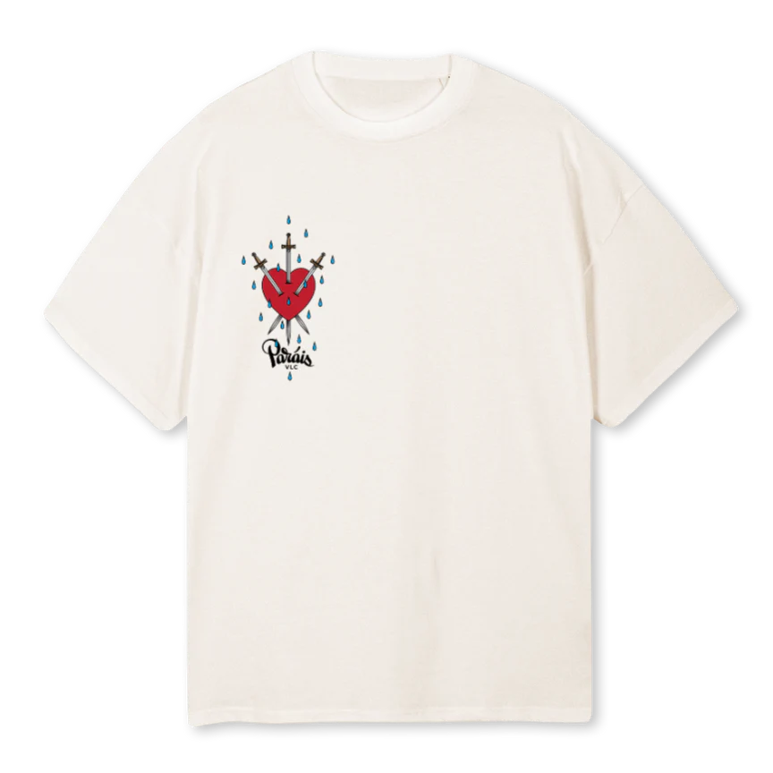 TSPADEZ  Vintage White Oversized Tee.