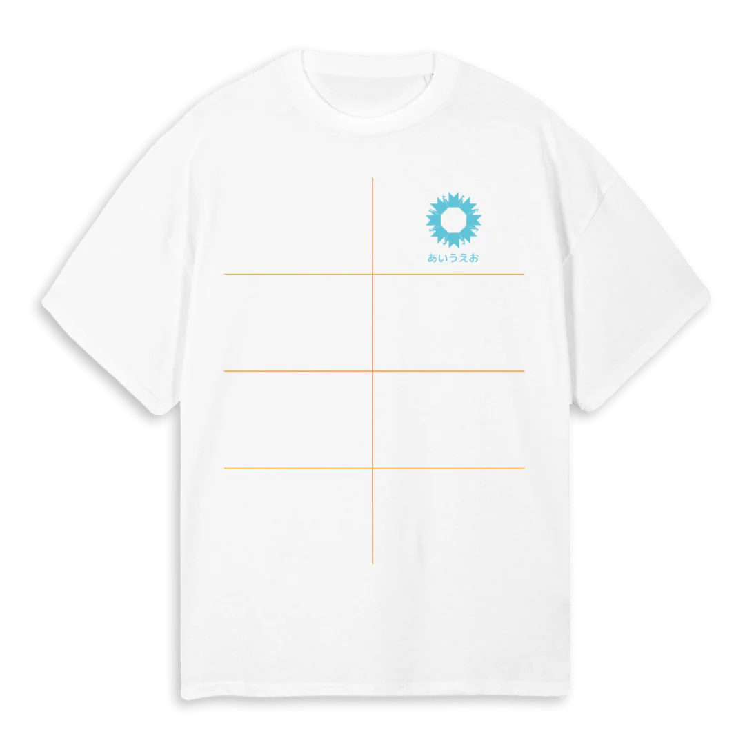 TSURU BACK AND FRONT White Oversized Tee.