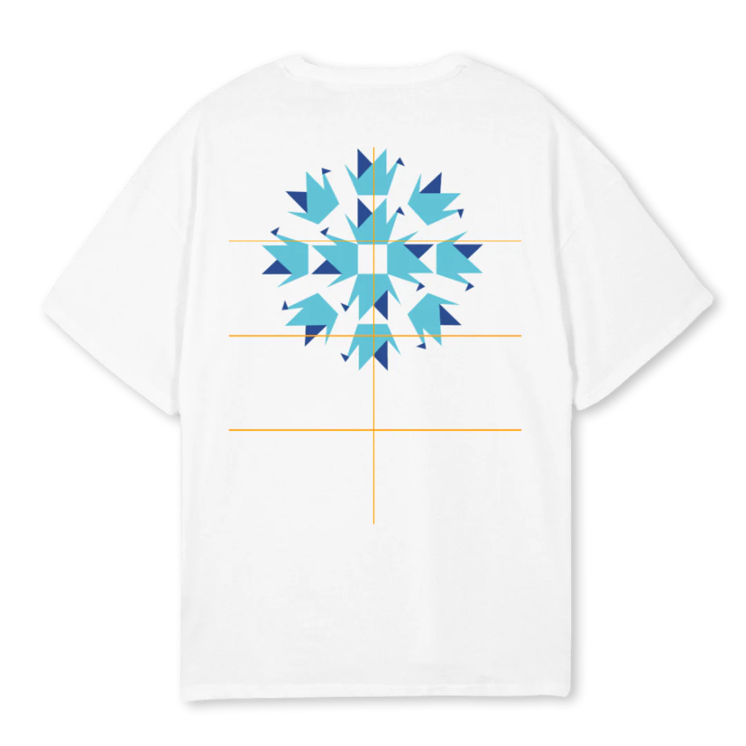 TSURU BACK AND FRONT White Oversized Tee. - Image 2
