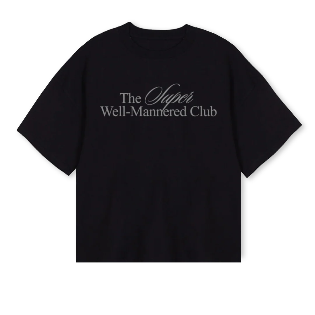 TSWMCBLK Black Oversized Boxy Tee.
