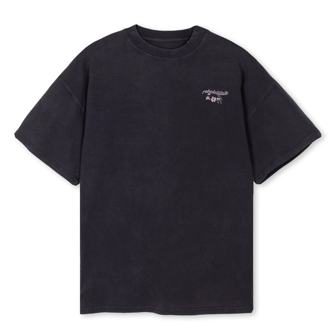 TURKEY CHARITY TE Vintage Black Oversized Tee.