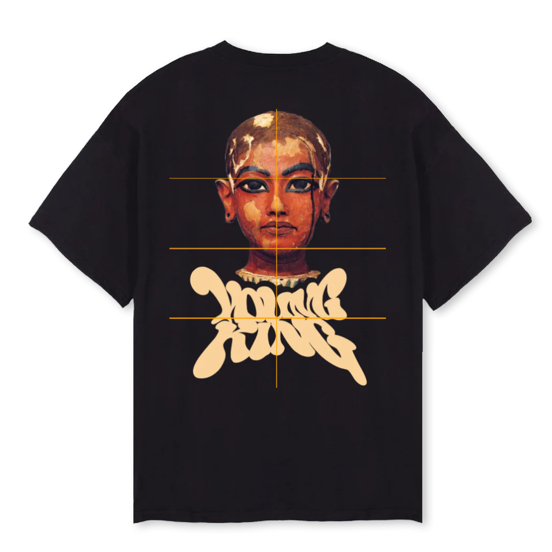 TUTENKAMEN Black Oversized Tee. - Image 2