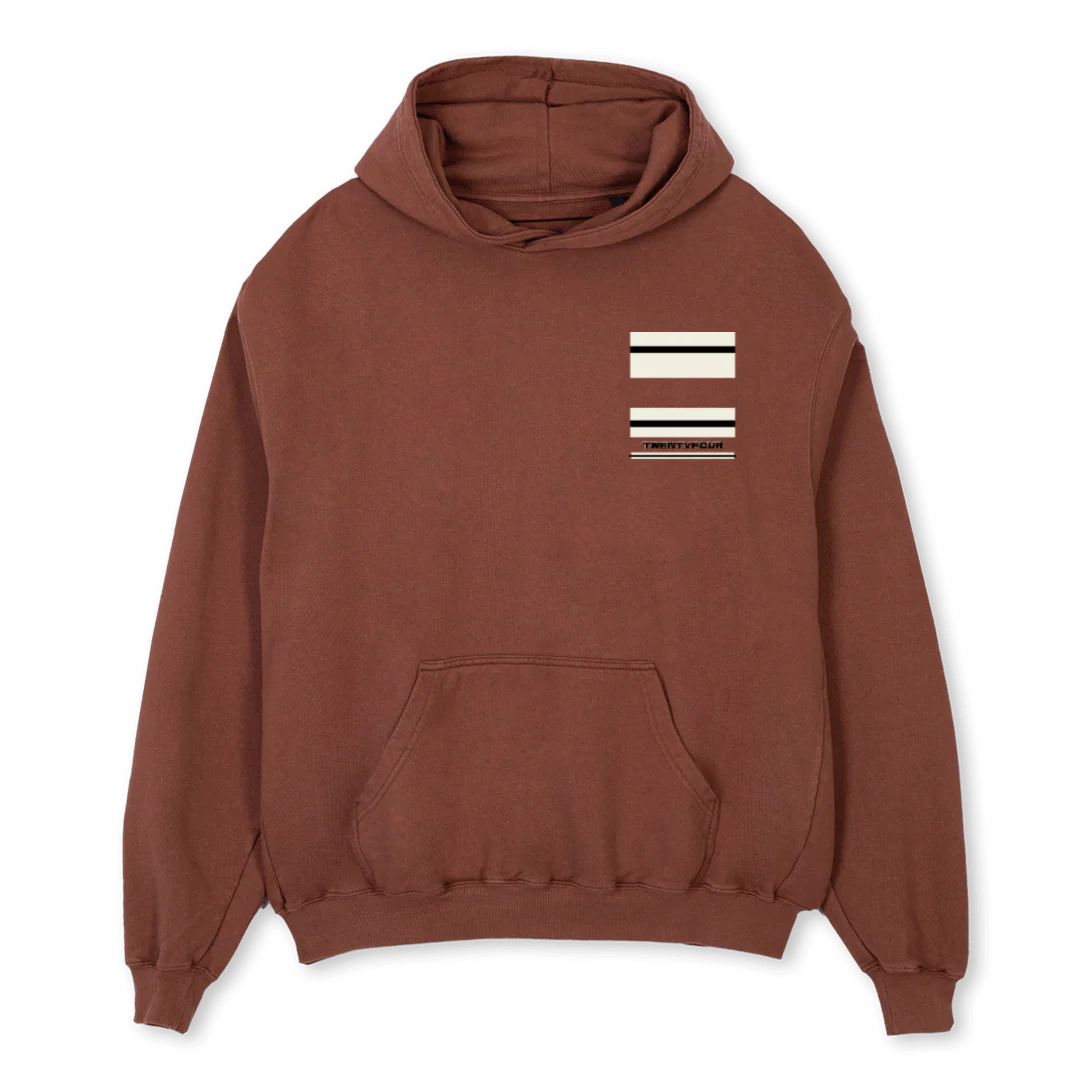 TWENTYFOURHOODIE Vintage Brown Oversized Hoodie.