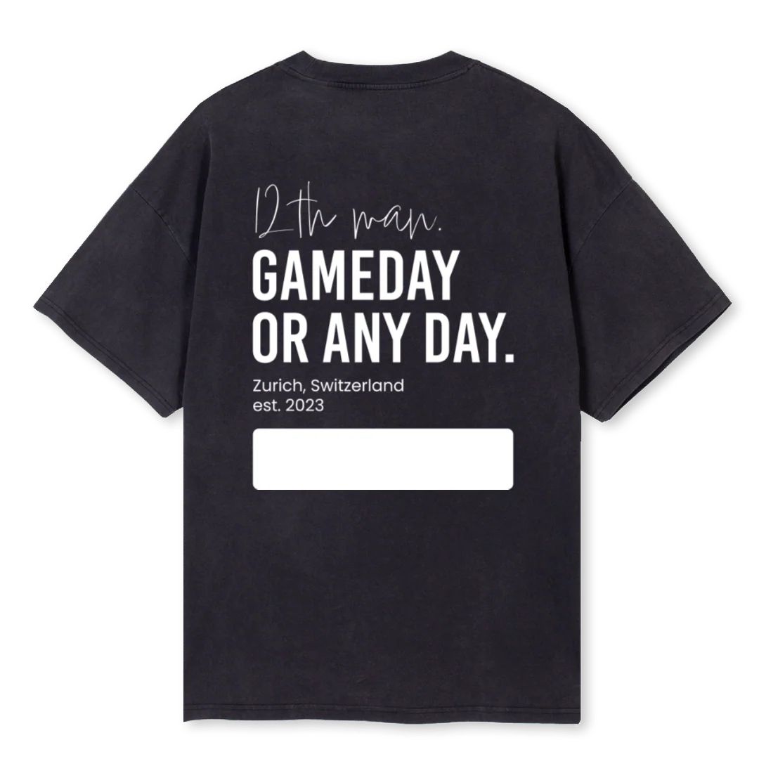 TWLV GAMEDAY VINTAGE Vintage Black Oversized Tee. - Image 2