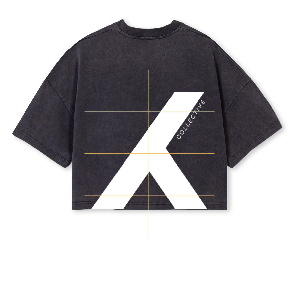 TWMNBLACK Vintage Black Cropped Oversized Tee. - Image 2
