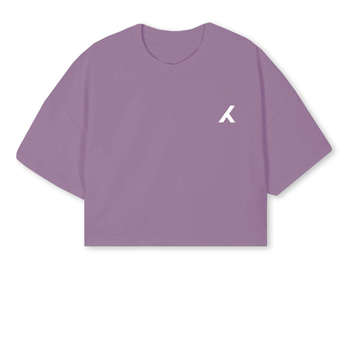 TWMNPURPLE Purple Cropped Oversized Tee.