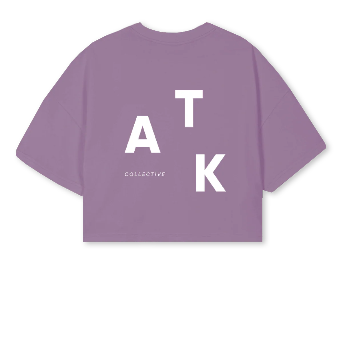 TWMNPURPLE Purple Cropped Oversized Tee. - Image 2