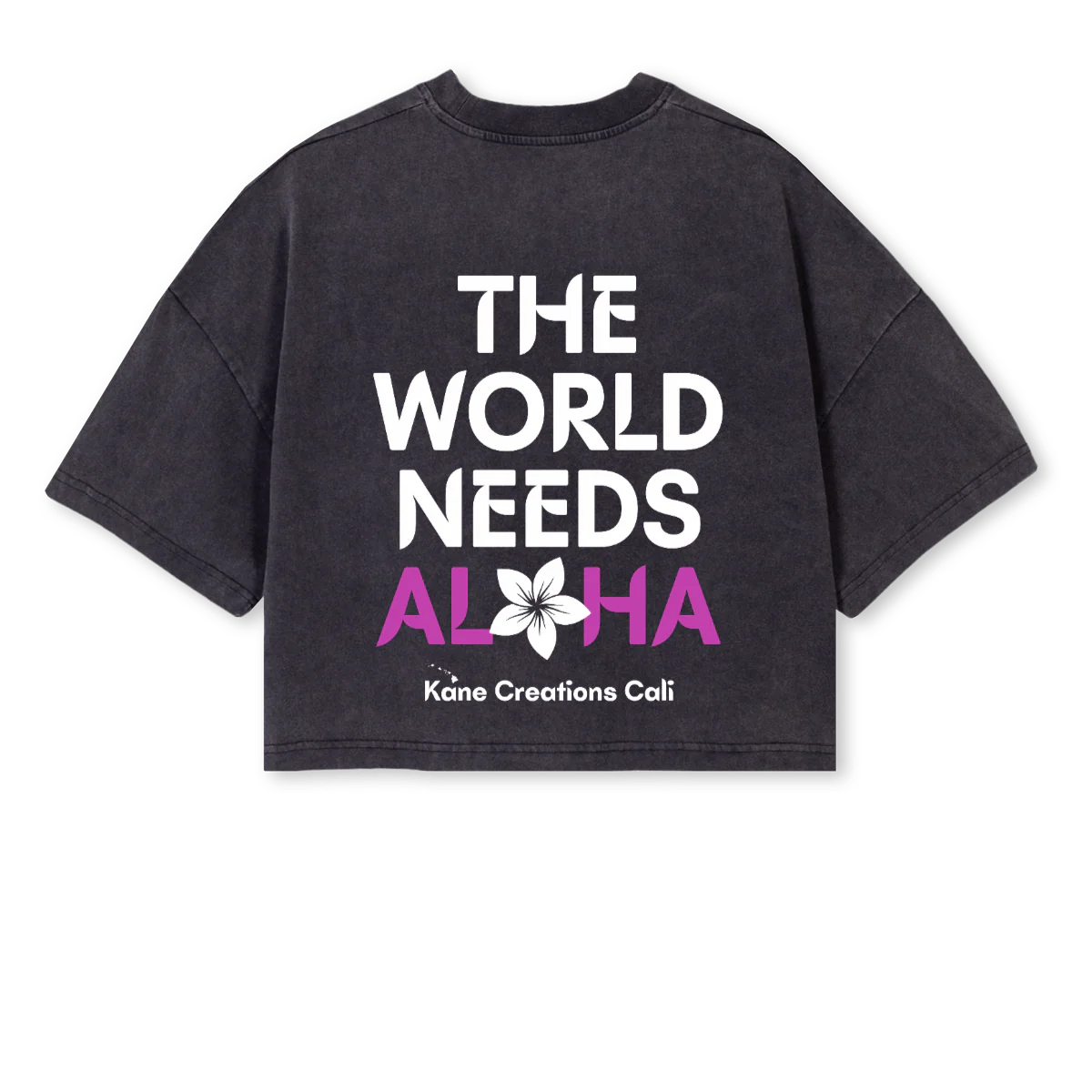 TWNA WOMANS Vintage Black Cropped Oversized Tee. - Image 2