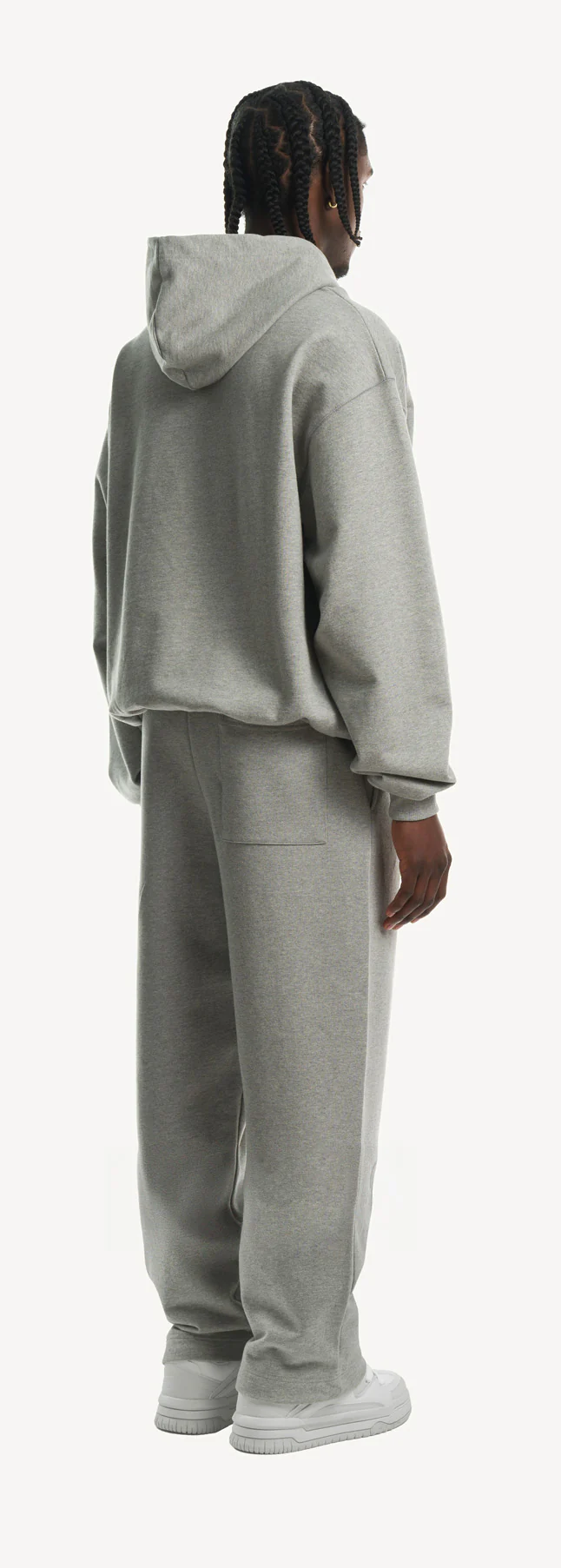 Grey Marl Ultra Heavy Oversized Zipped Hoodie. - Image 5