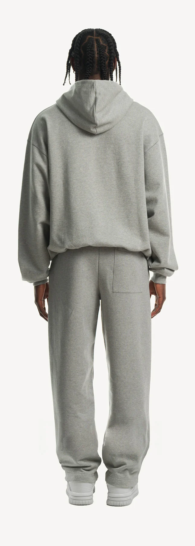 Grey Marl Ultra Heavy Oversized Zipped Hoodie. - Image 6