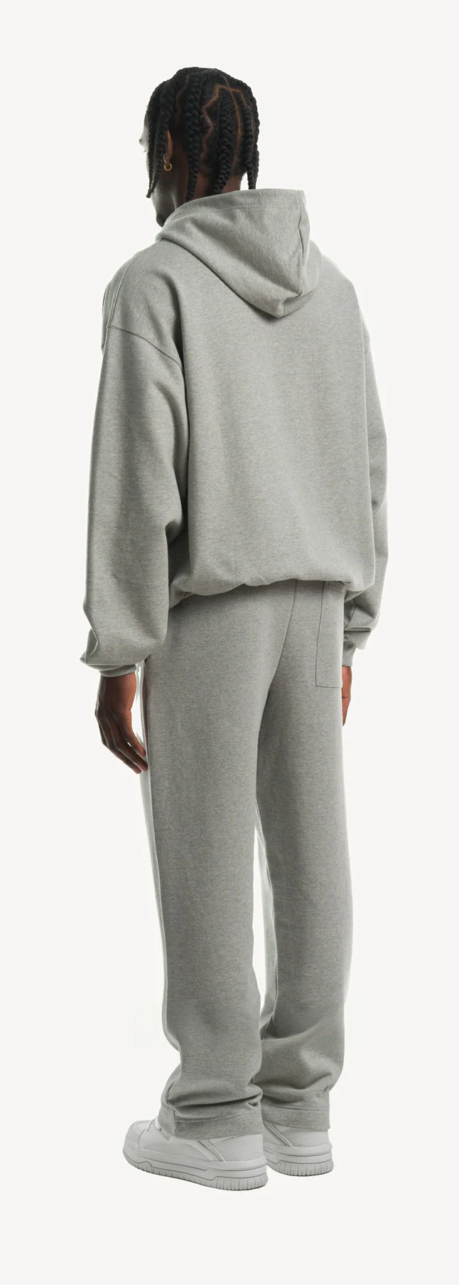 Grey Marl Ultra Heavy Oversized Zipped Hoodie. - Image 7