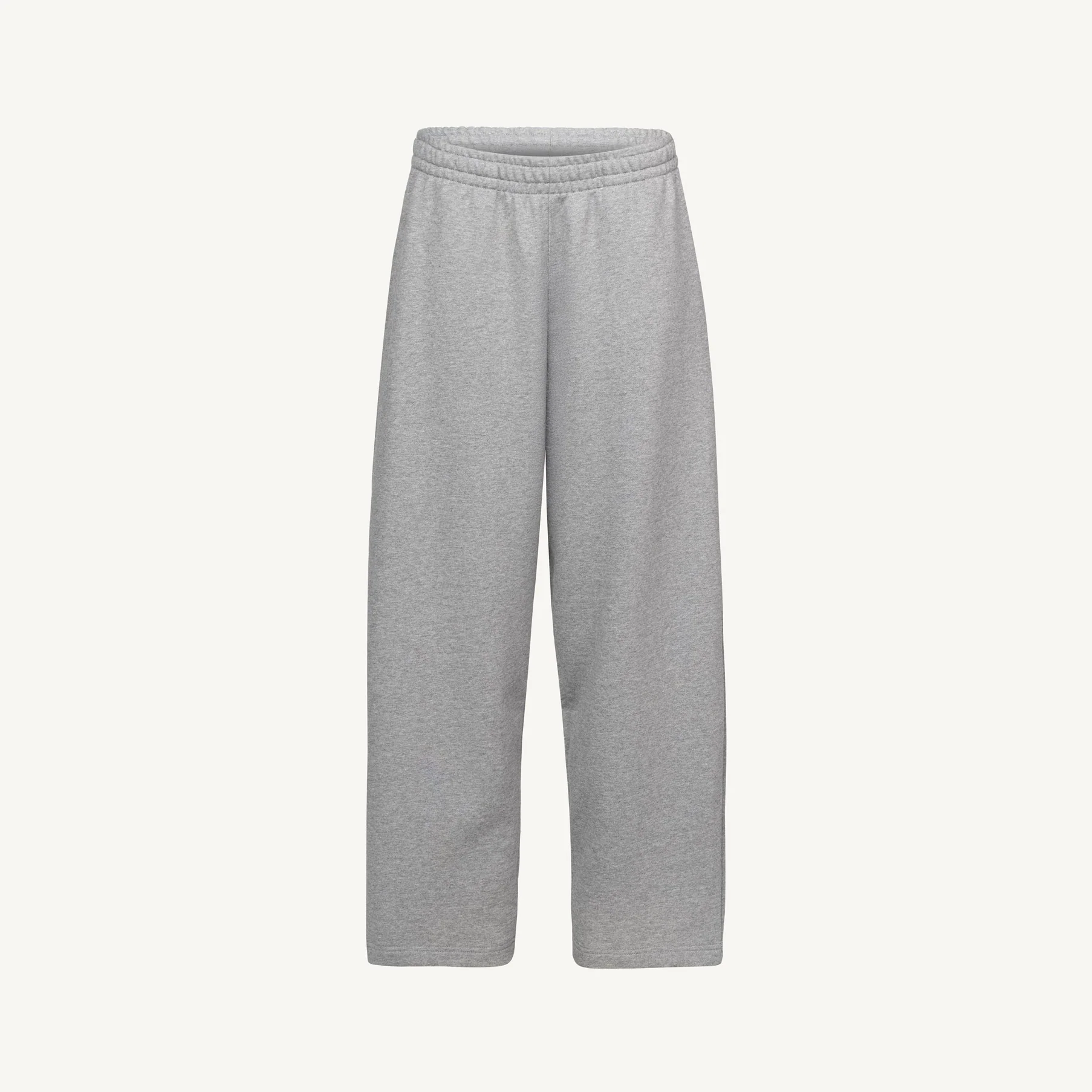Grey Marl Straight-Leg Relaxed Sweatpants Mockups.