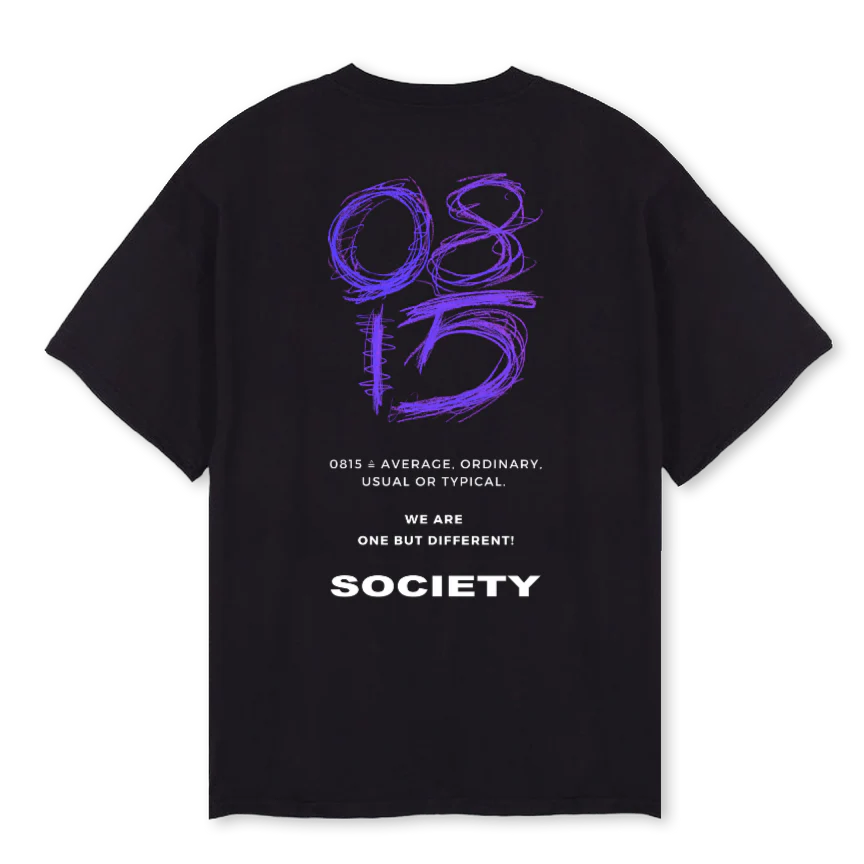 ULTRAVIOLET Black Oversized Tee. - Image 2