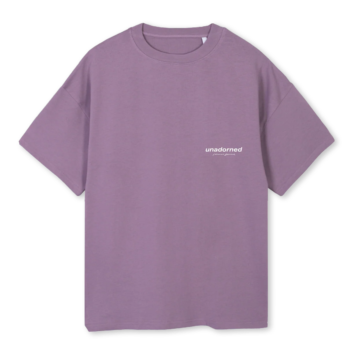 UNADORNED T SHIRT Purple Oversized Tee.