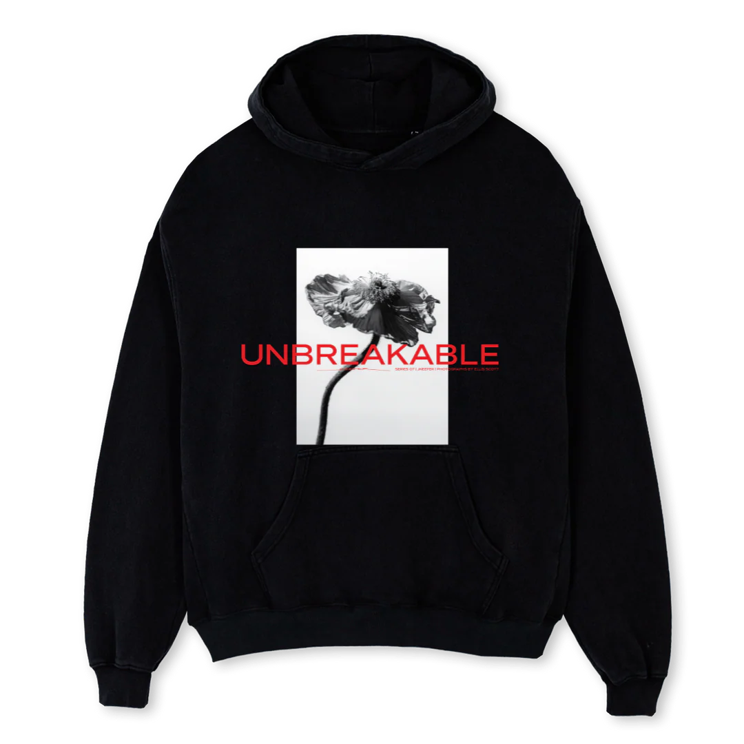 UNBREAKABLE Black Oversized Hoodie.