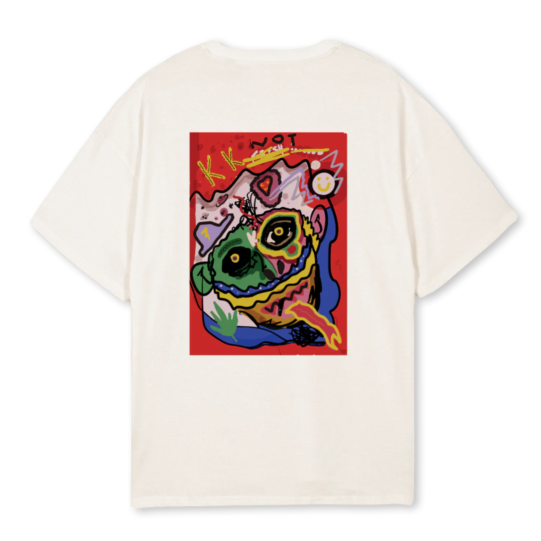 WZDM METHUSELAH_VW Vintage White Oversized Tee. - Image 2