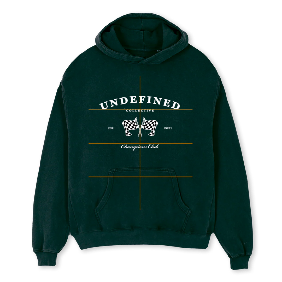 UNDEFINED CHAMP Wild Green Oversized Hoodie.