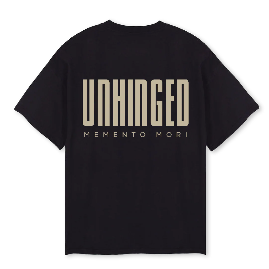 UNHINGEDBLK Black Oversized Tee. - Image 2