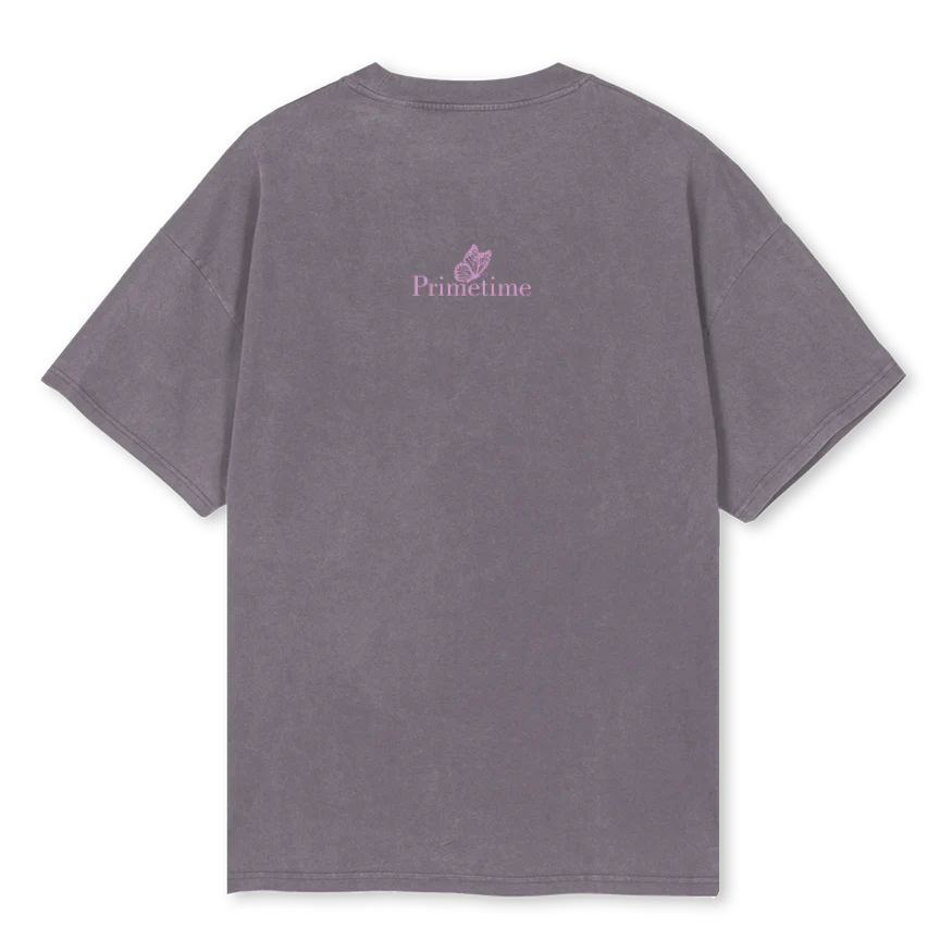 PRIME LOG_OS Pigment Grey Oversized Tee - Image 2