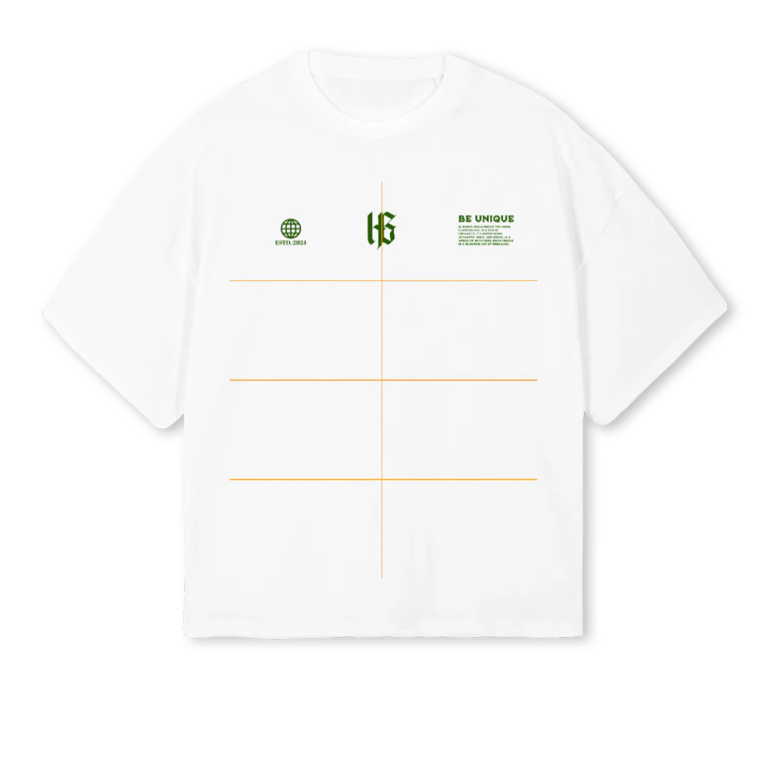 UNIQUE White Oversized Boxy Tee.
