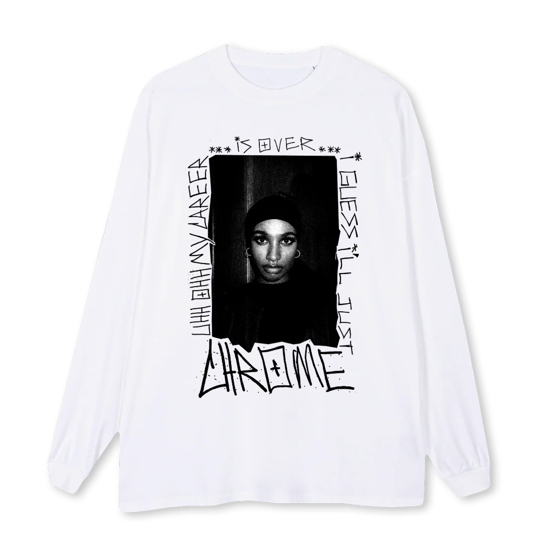 UNKNOWNTWO White Oversized LS Tee.